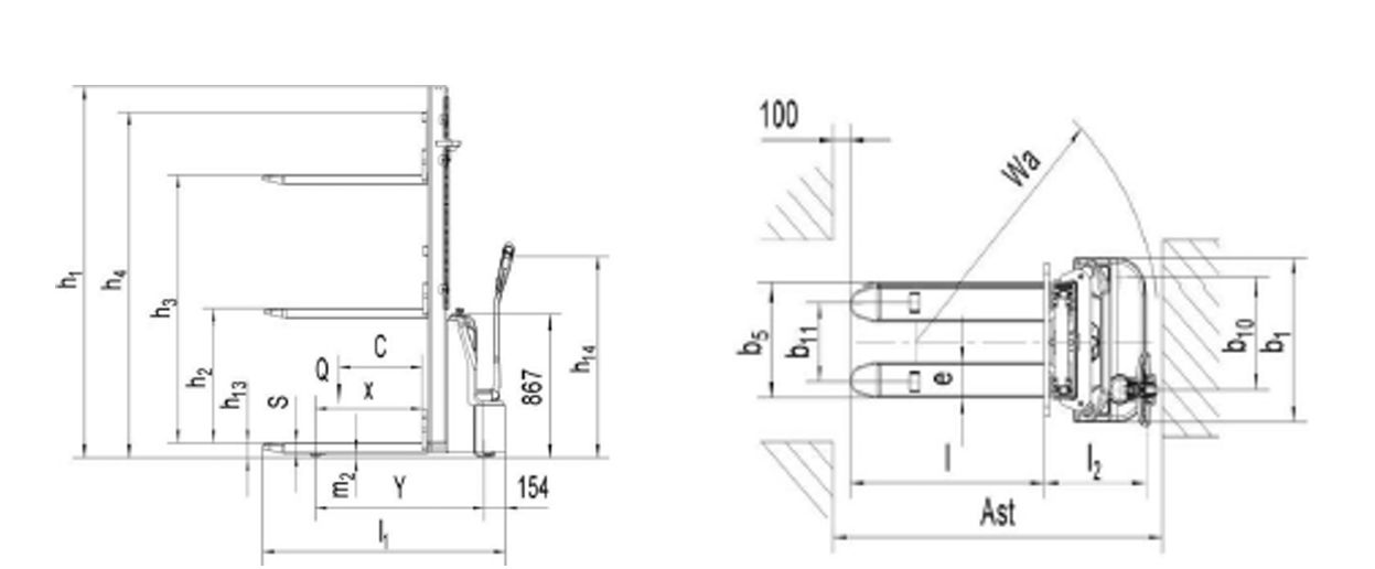 Gerbeur électrique PSE10LC3600